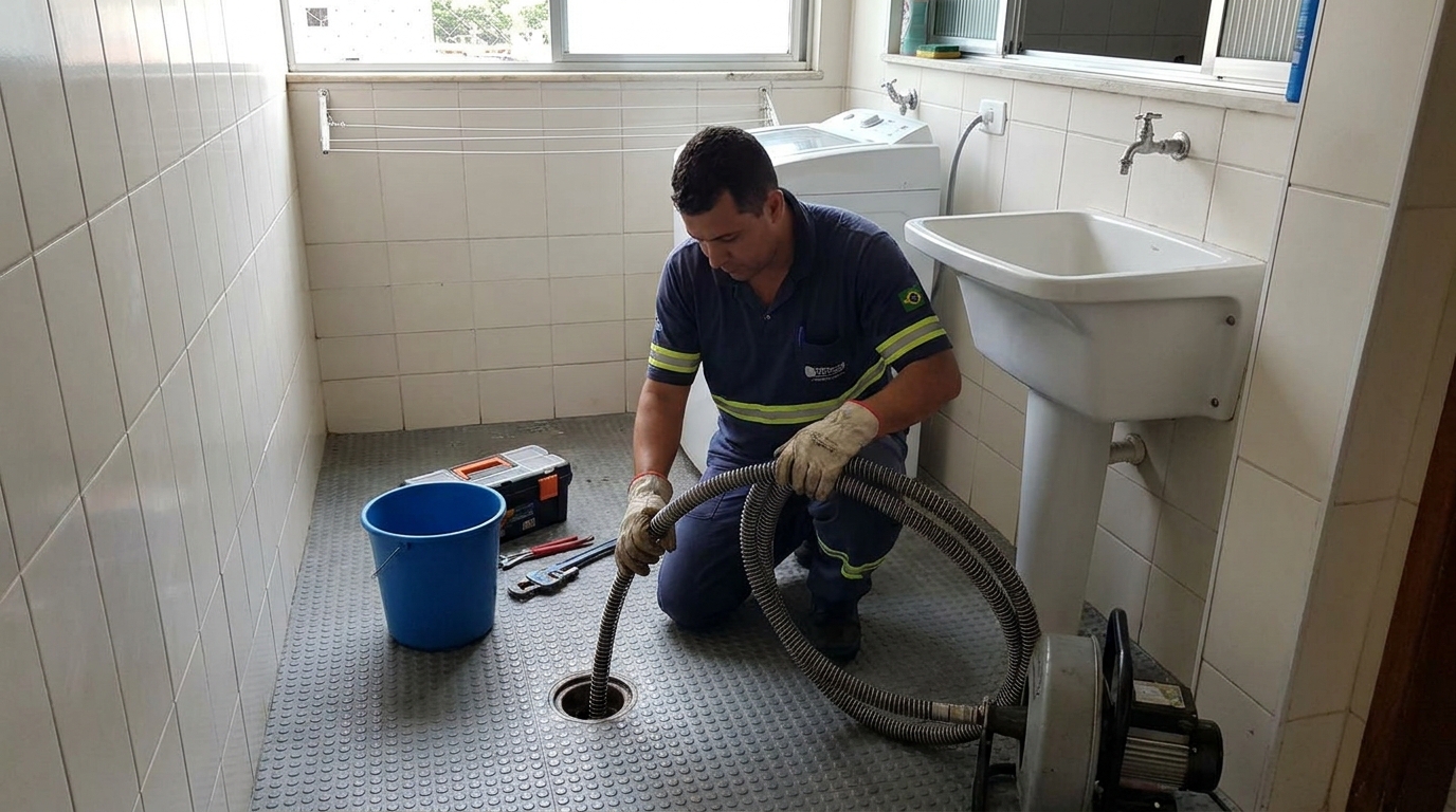 Desobstrução na Cozinha em Sete Lagoas‑MG